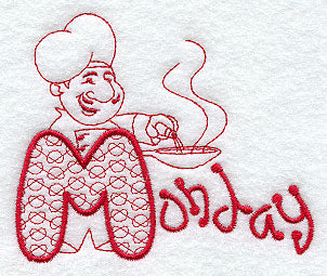 Chef - Monday (Redwork)