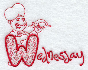 Chef - Wednesday (Redwork)