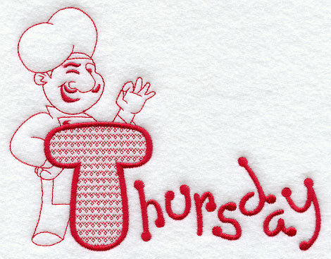 Chef - Thursday (Redwork)