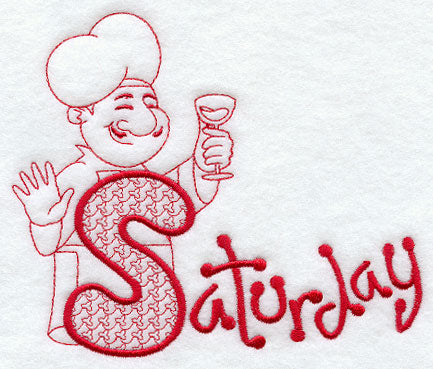 Chef - Saturday (Redwork)