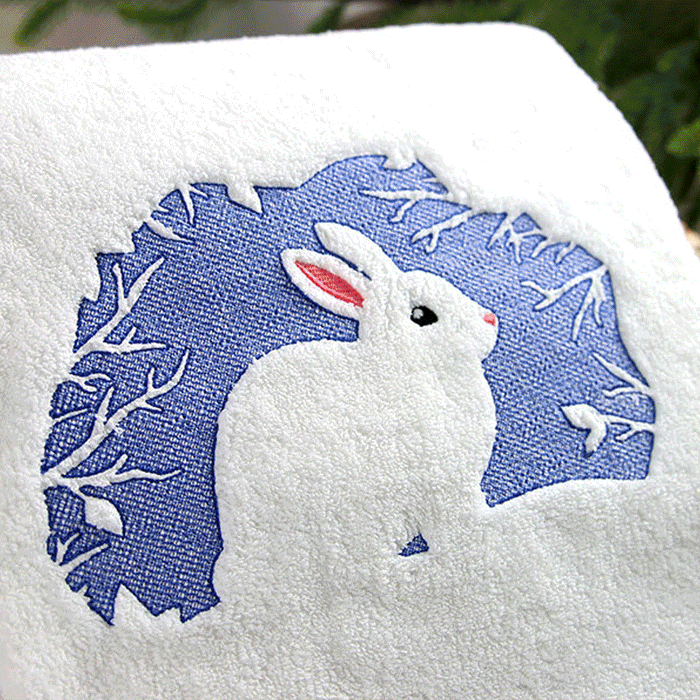 animated gif of rotating machine embroidery designs and projects of various themes and motifs.