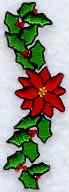Poinsettia Button Placket