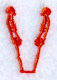 Skeleton Letter V - 1 3/4 Inch