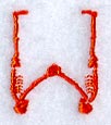 Skeleton Letter W - 1 3/4 Inch
