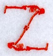 Skeleton Letter Z - 1 3/4 Inch