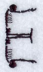 Skeleton Letter E - 1 3/4 Inch