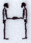 Skeleton Letter H - 1 3/4 Inch