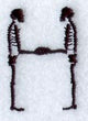 Skeleton Letter H - 1 3/4 Inch