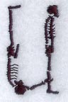 Skeleton letter U - 1 3/4 Inch
