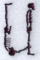 Skeleton letter U - 1 3/4 Inch