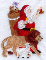 Santa W/Lion & Lamb