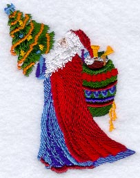 European Santa W/Tree