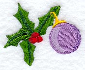 Christmas Holly W/Ornament