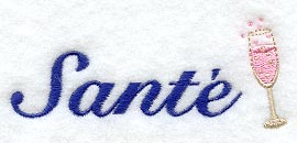 Champagne Glass with Sante