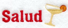 Wine Glass with Salud