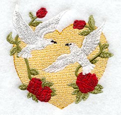Love Doves with Heart