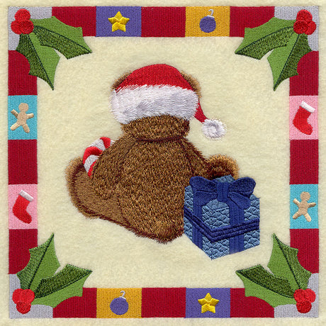 Christmas Bear Square - Back