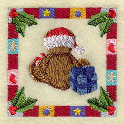 Christmas Bear Square - Back