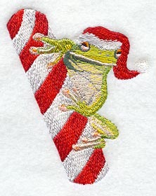 Tree Frog w/Candy Cane