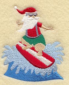 Surfing Santa