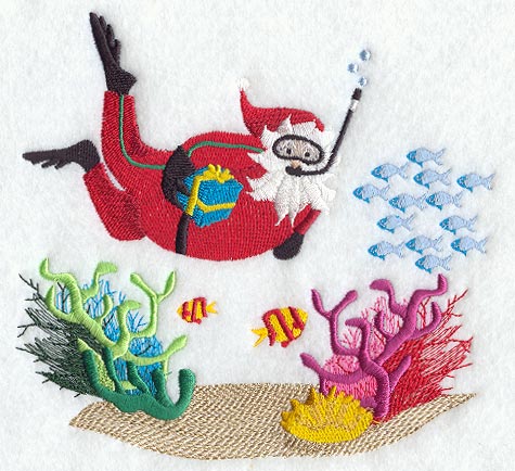 Scuba Santa Scene