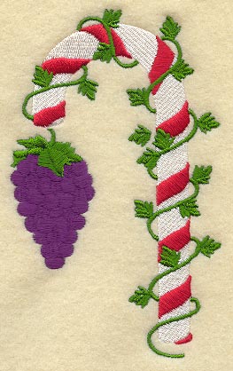 Candy Cane w/Grapes
