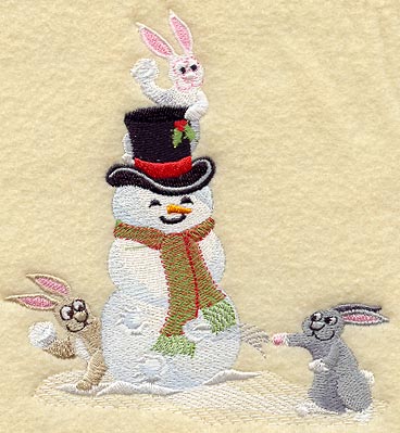 Snowman w/Bunnies