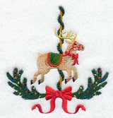 Prancing Carousel Reindeer w/ Pine Boughs