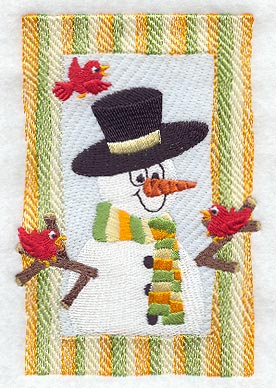 Snowman & Cardinals (Cardstock)