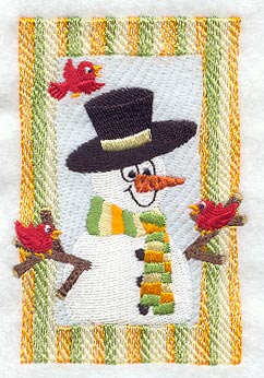 Snowman & Cardinals (Cardstock)