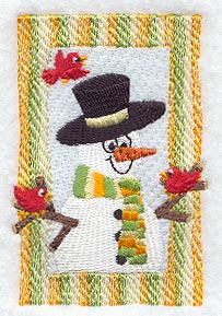 Snowman & Cardinals (Cardstock)