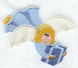 Angel w/Gift (Cardstock)