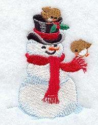 Snowman with Birds (Cardstock)