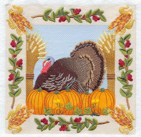 Turkey & Pumpkin Square