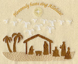 Angels & Stable Silhouette w/Text