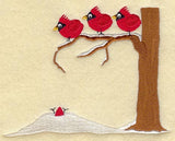 Cardinals on Branch w/Snowbank