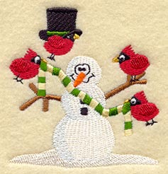 Cardinals & Snowman IV