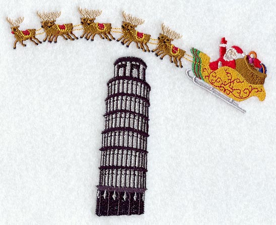 Santa & Team Over Pisa