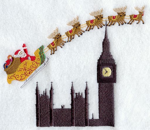 Santa & Team Over London