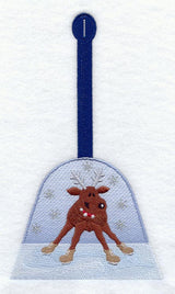 Skating Reindeer Towel Topper