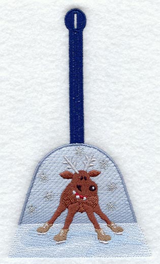 Skating Reindeer Towel Topper