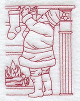 Santa & Stockings (Redwork)