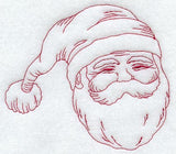 Santa Face (Redwork)