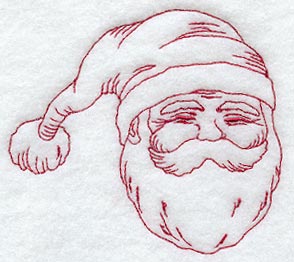 Santa Face (Redwork)