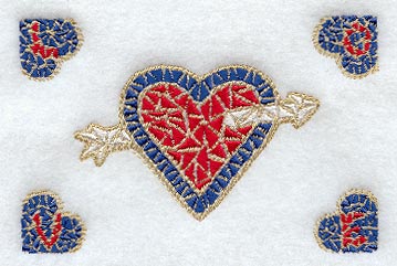 Mosaic Heart & Arrow
