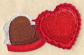 Chocolate & Heart-Shaped Box