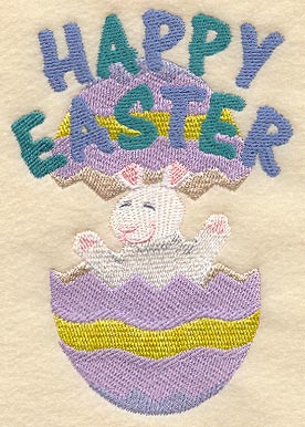 Bunny, Egg, & Happy Easter