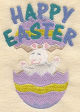 Bunny, Egg, & Happy Easter