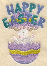 Bunny, Egg, & Happy Easter