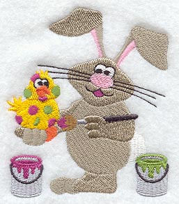Bunny Painting Chick